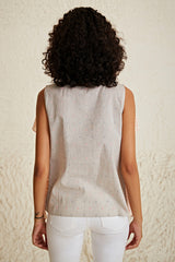 Grey Sleeveless Hakuba Top