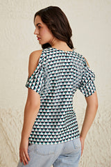 Geometric Glam Top