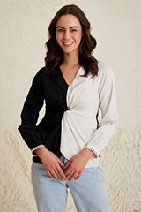 Contrast Chic Top