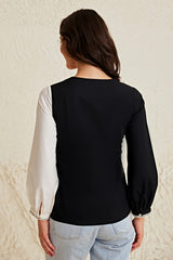 Contrast Chic Top