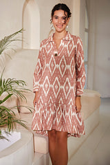 Rise and Fall Ikat Dress