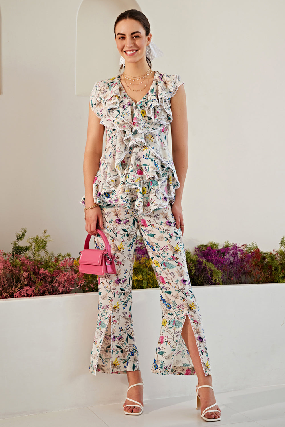 Nriti Shah In Our Frilly Flutter Printed Co-ord Set