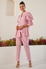 Nriti Shah In Our Roseate Juliet Sleeve Co-ord Set