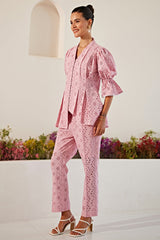 Nriti Shah In Our Roseate Juliet Sleeve Co-ord Set