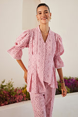 Nriti Shah In Our Roseate Juliet Sleeve Co-ord Set