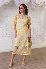 Sunshine Lace Midi Dress