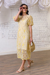 Sunshine Lace Midi Dress