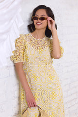 Sunshine Lace Midi Dress