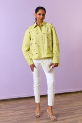 Sparkle Green Embellished Shirt