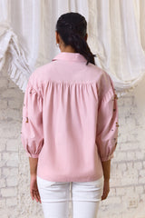Blush Elegance Embellished Shirt