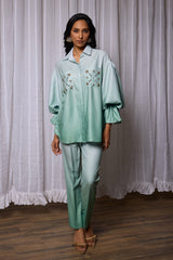 Emerald Elegance Ombre Co-ord Set
