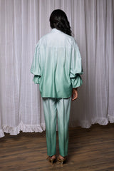 Emerald Elegance Ombre Co-ord Set