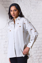 Bejeweled Bee Embellished Shirt