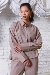 Sandstone Embellished Shirt