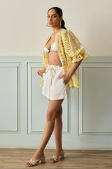 Sunshine Lace Botton Down Blouse