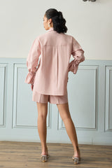 Blush Pink Petal Embroidered Co-ord Set
