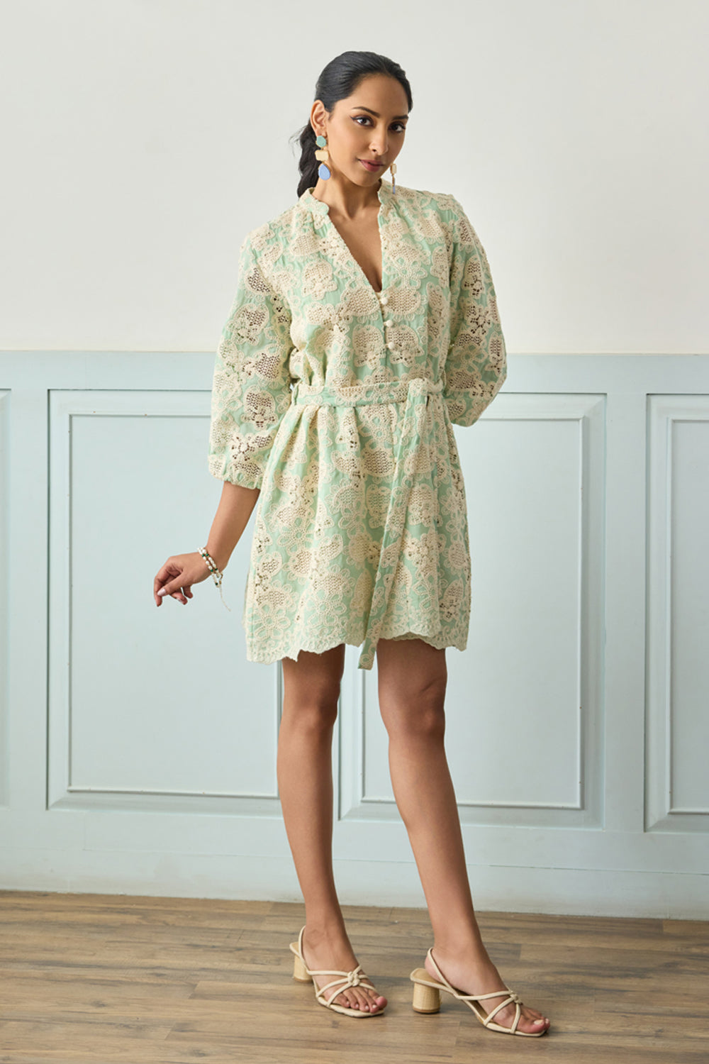 Mint Lace Garden Dress – Pinwheel