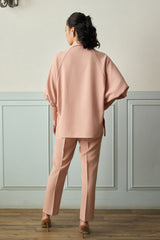 Blush Luxe Tie-Front Co-ord Set