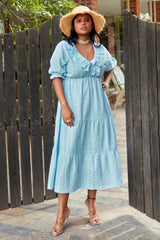 Azure Schiffli Dress