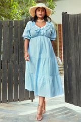 Azure Schiffli Dress