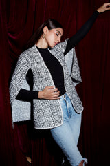 The Black And White Statement Cape