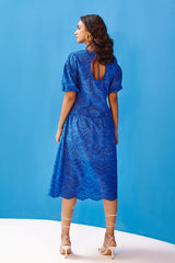 Imperial Blue Eyelet Dress