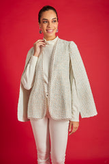 Ice Blue Statement Cape