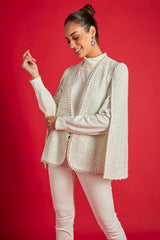 Ice Blue Statement Cape