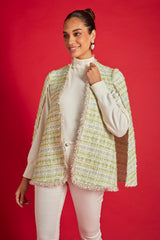 Parrot Green Statement Cape