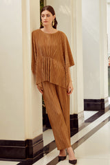 Gold Pleated Top