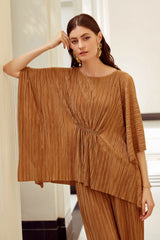 Gold Pleated Top