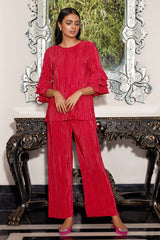Ruffle Duffle Pleated Top