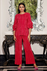 Ruffle Duffle Pleated Top