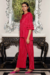 Ruffle Duffle Pleated Top