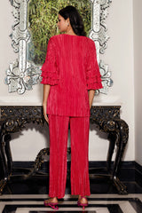 Ruffle Duffle Pleated Top