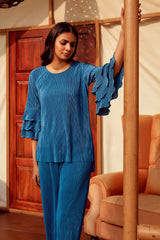 Ruffle Duffle Pleated Co-Ord Set