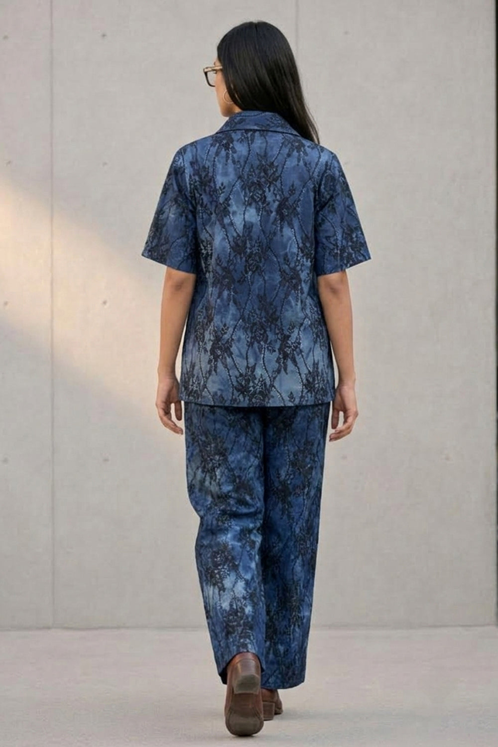 Gothic Rose Denim Tie-Front Co-ord Set