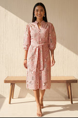 Rosewood Bloom Belted Dress