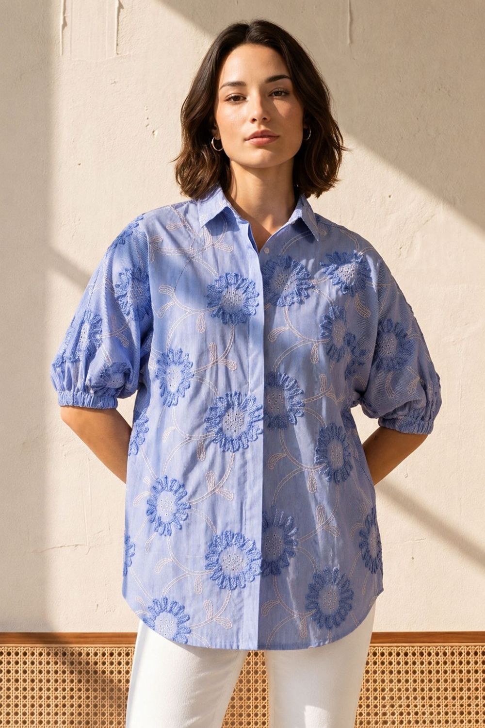 Powder Blue Petal Shirt
