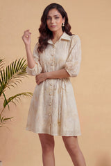 Ivory Bloom Flare Dress