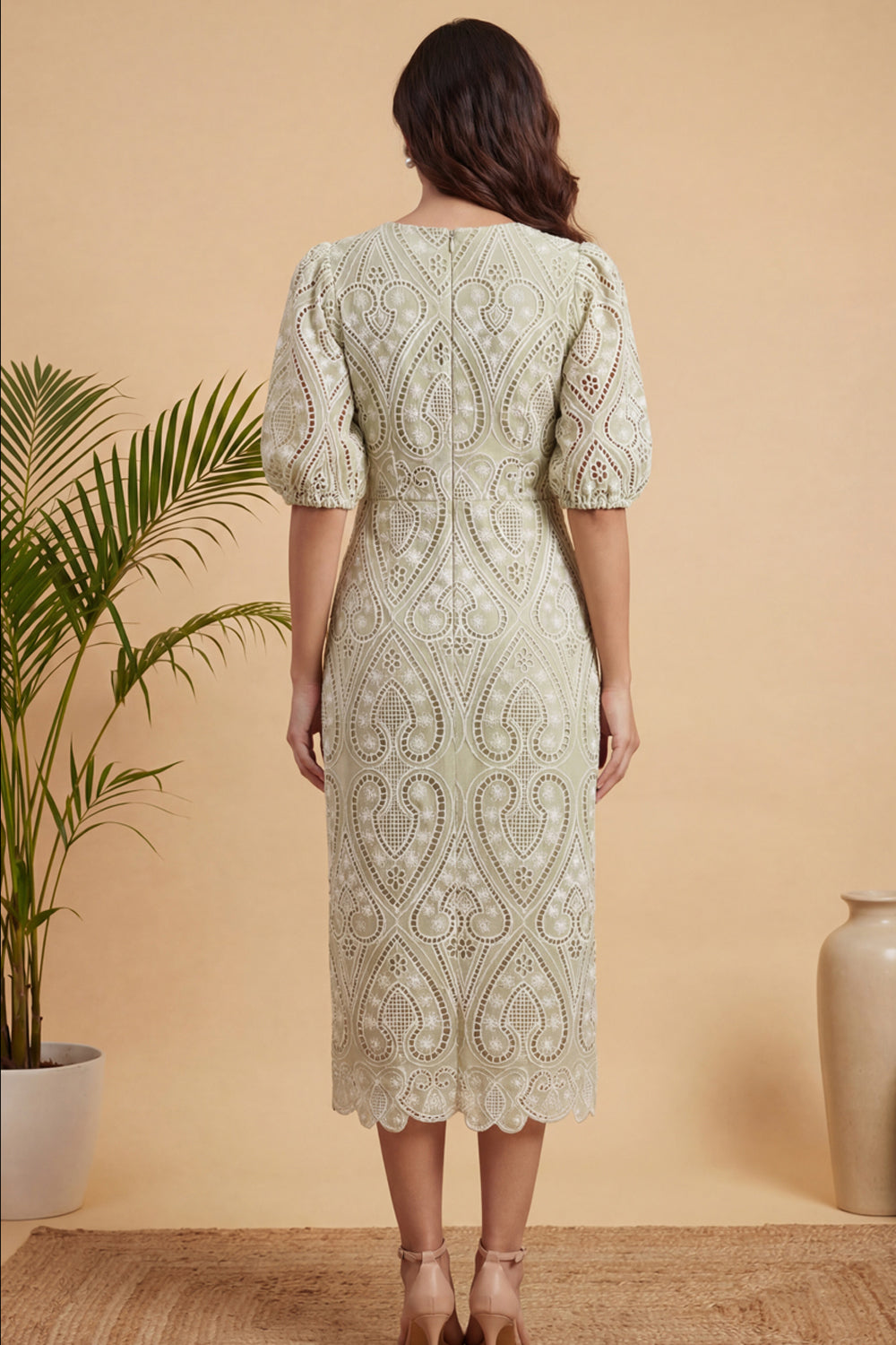 Sage Reverie Lace Dress