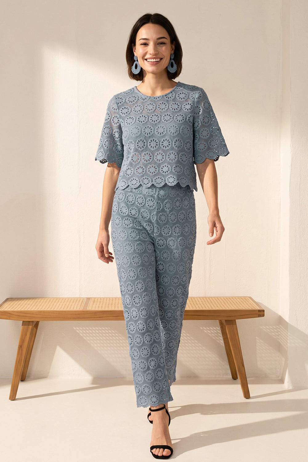 Celeste Crochet Floral Co-Ord Set