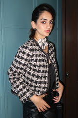 Karma Dhingra In Our Black Houndstooth Boucle Jacket