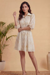 Ivory Bloom Flare Dress