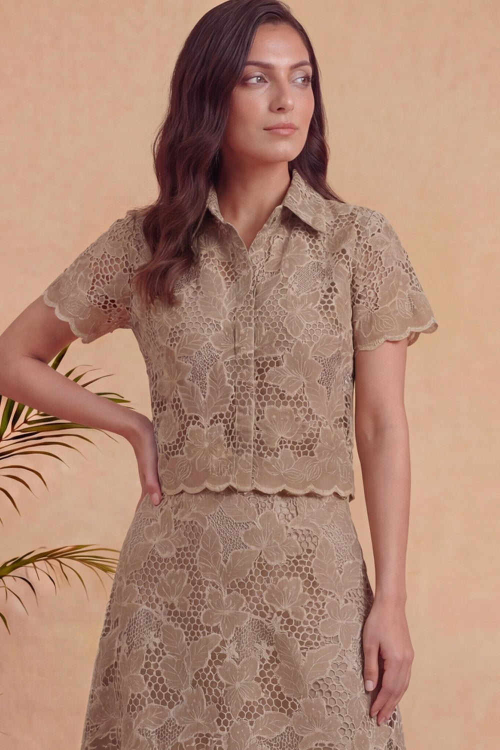 Beige Atelier Skirt Set