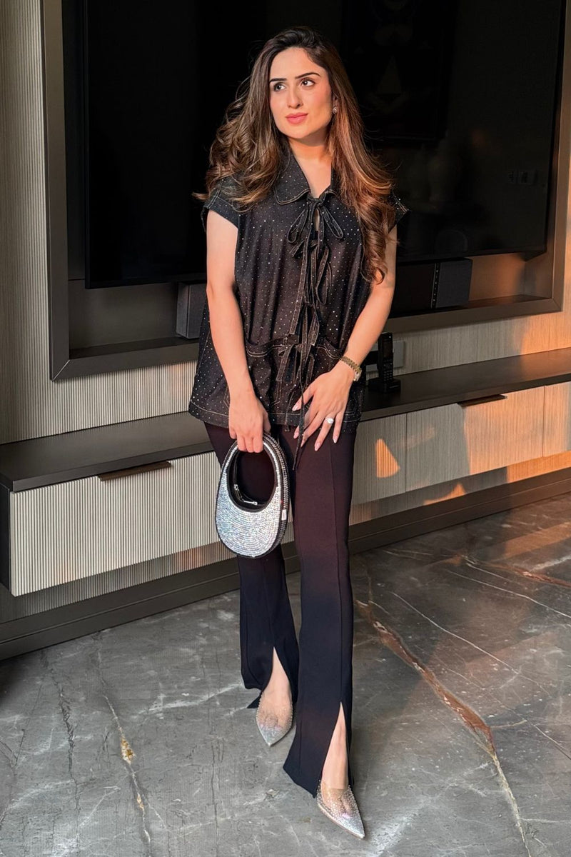 Nikita Vasdev In Our Midnight Utility Tie up Jacket