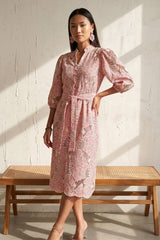 Rosewood Bloom Belted Dress