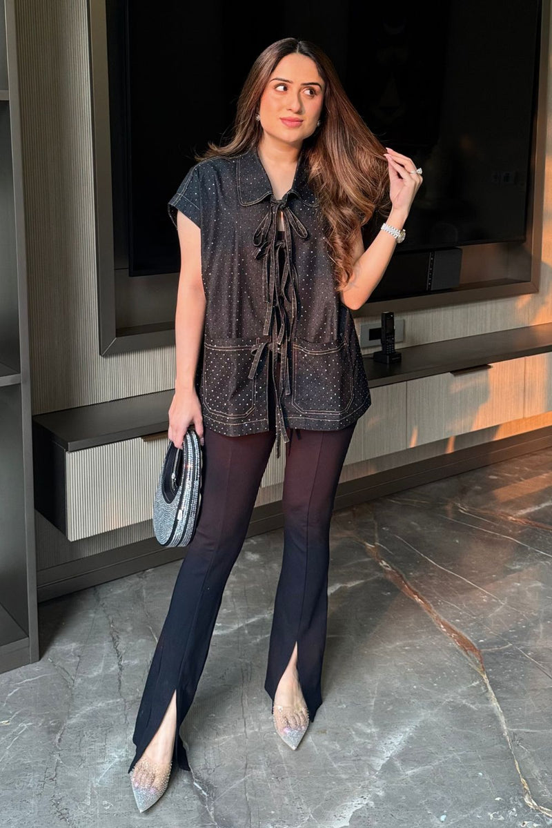 Nikita Vasdev In Our Midnight Utility Tie up Jacket