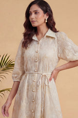 Ivory Bloom Flare Dress