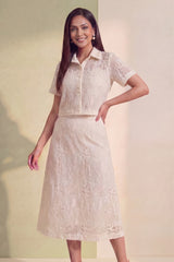 Ivory Bloom Skirt Set